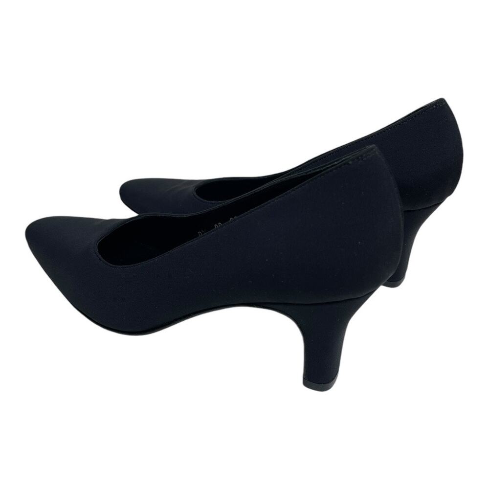 SOLD Salvatore Ferragamo Black Fabric Vintage Pumps 6.5 36.5 - Picture 3 of 7